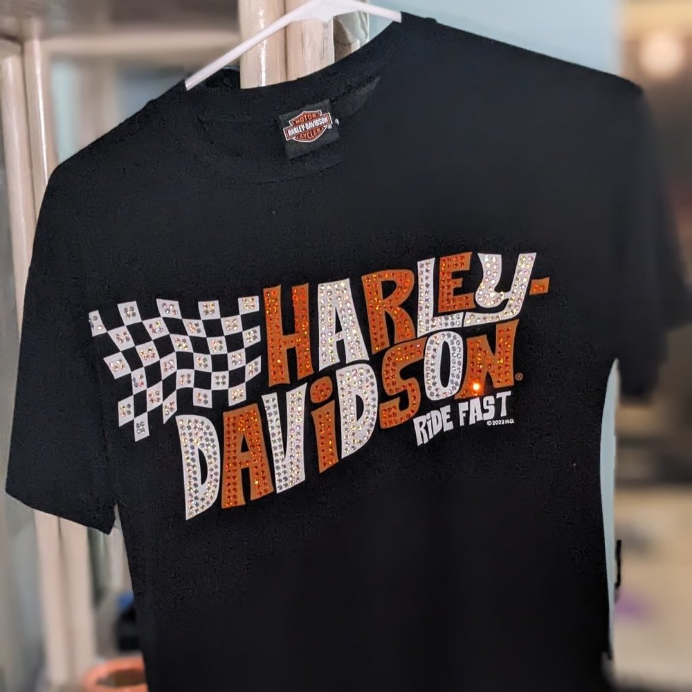 Woman's Harley Davidson Racing Tee Shirt